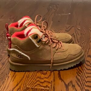 UGG Suede high top Sneakers with shearling lining.